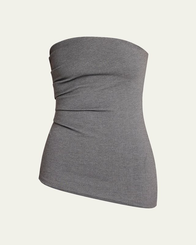 Irina Shirred Strapless Top